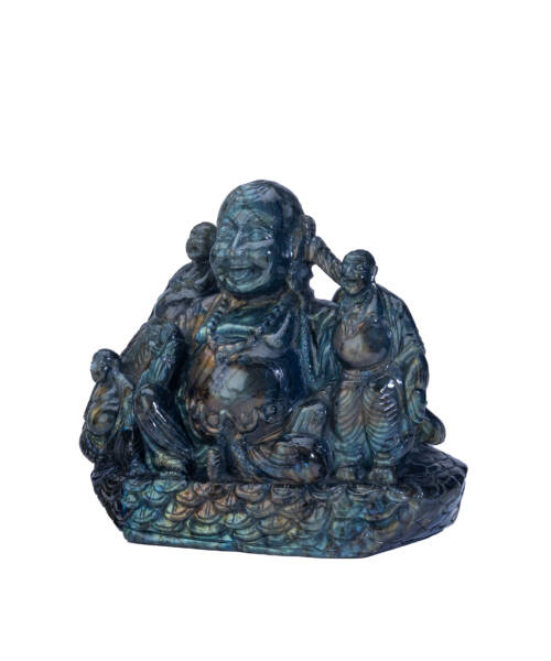 Labrodorite Laughing Buddha Family