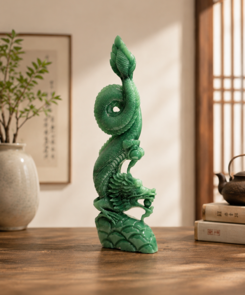 Green Aventurine Wish-Fulfilling Dragon