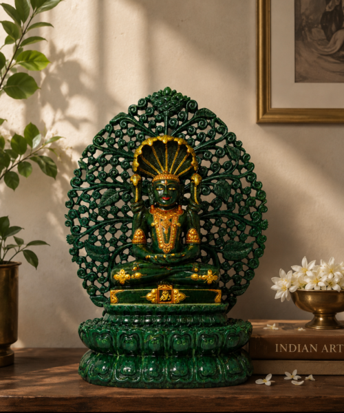 Green Aventurine Parshwanath in Prabhavali